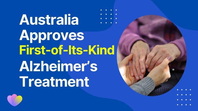 Elderly woman receiving Alzheimer's treatment through IV infusion, representing new approved therapy in Australia