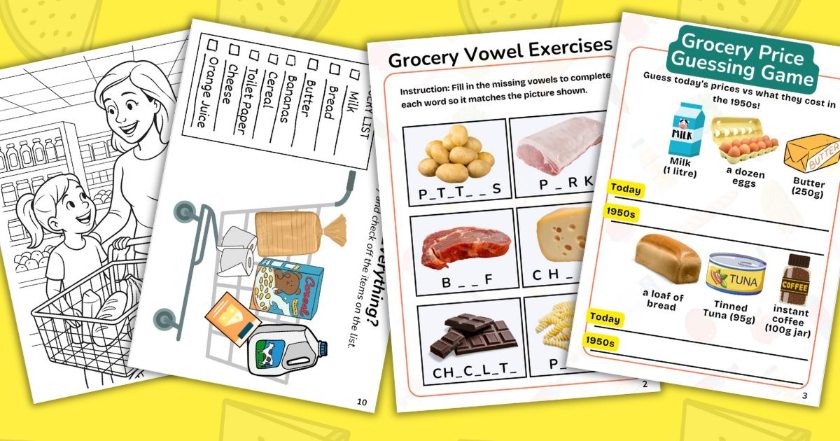 samples from the pages in the seniors activity book