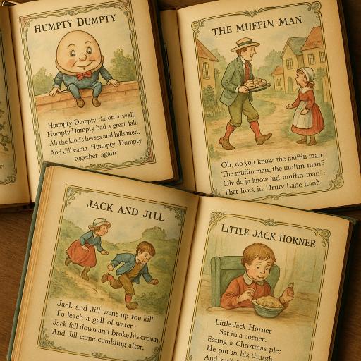 a photo of nursery rhyme books