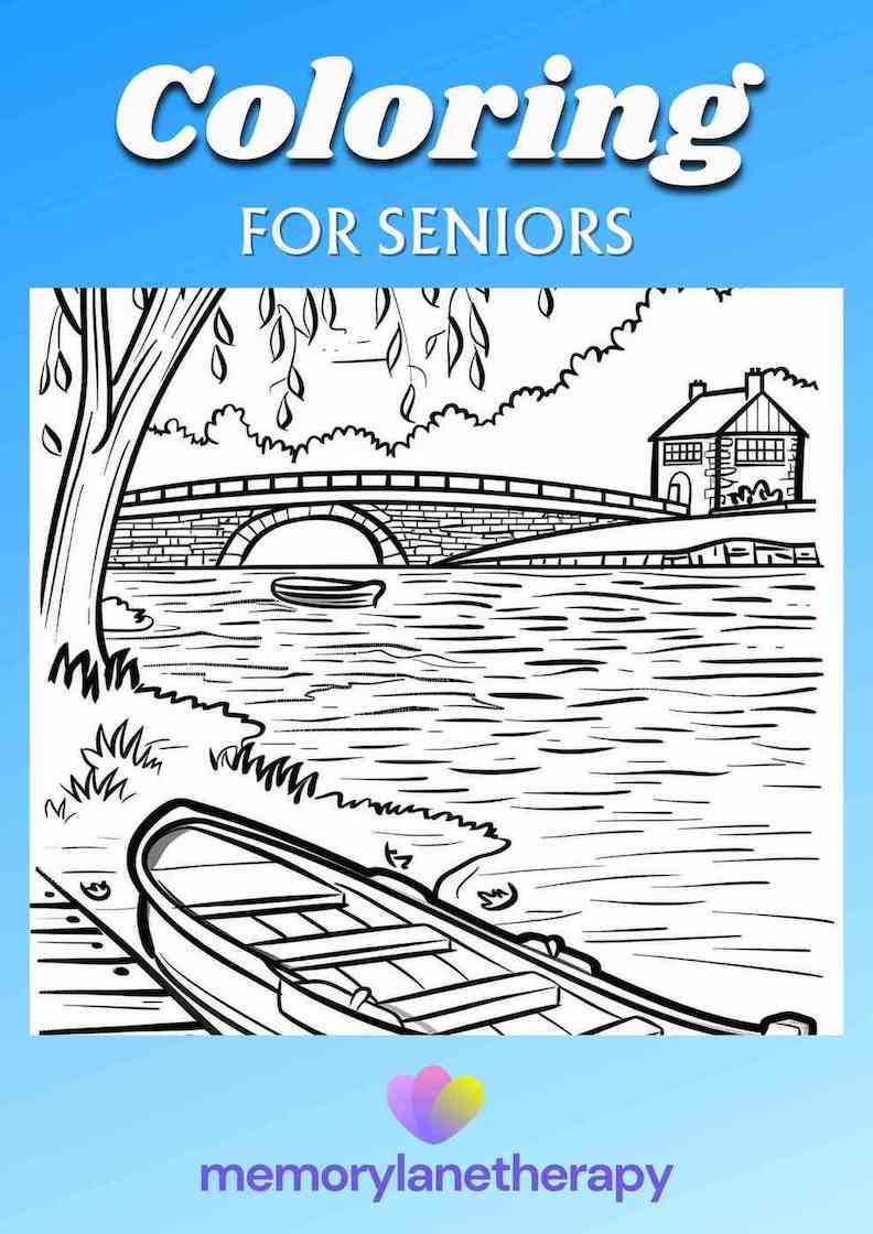 a color in page for seniors